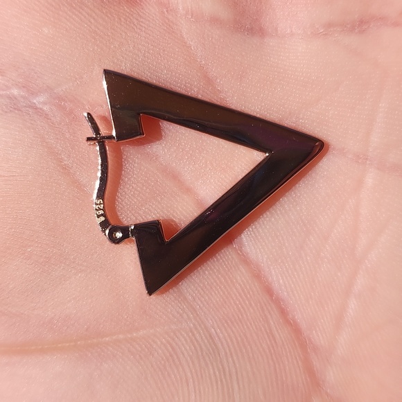 NWT SAVVY CIE JEWELS- Silver 18K Rose Gold Plated Sterling Silver Drop Earrings - Picture 9 of 10